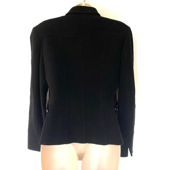 Worth Cashmere Wool Blend Zip up Blazer Jacket 6 - Picture 3 of 7